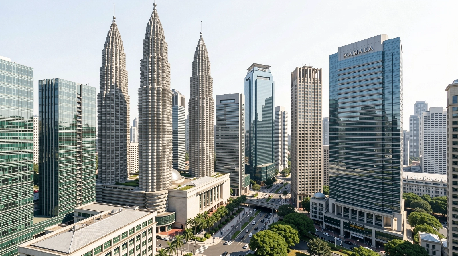 Kuala Lumpur business district architecture